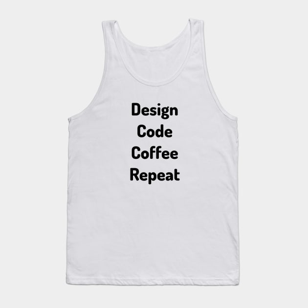 Design Code Coffee Repeat Tank Top by HeathenFox